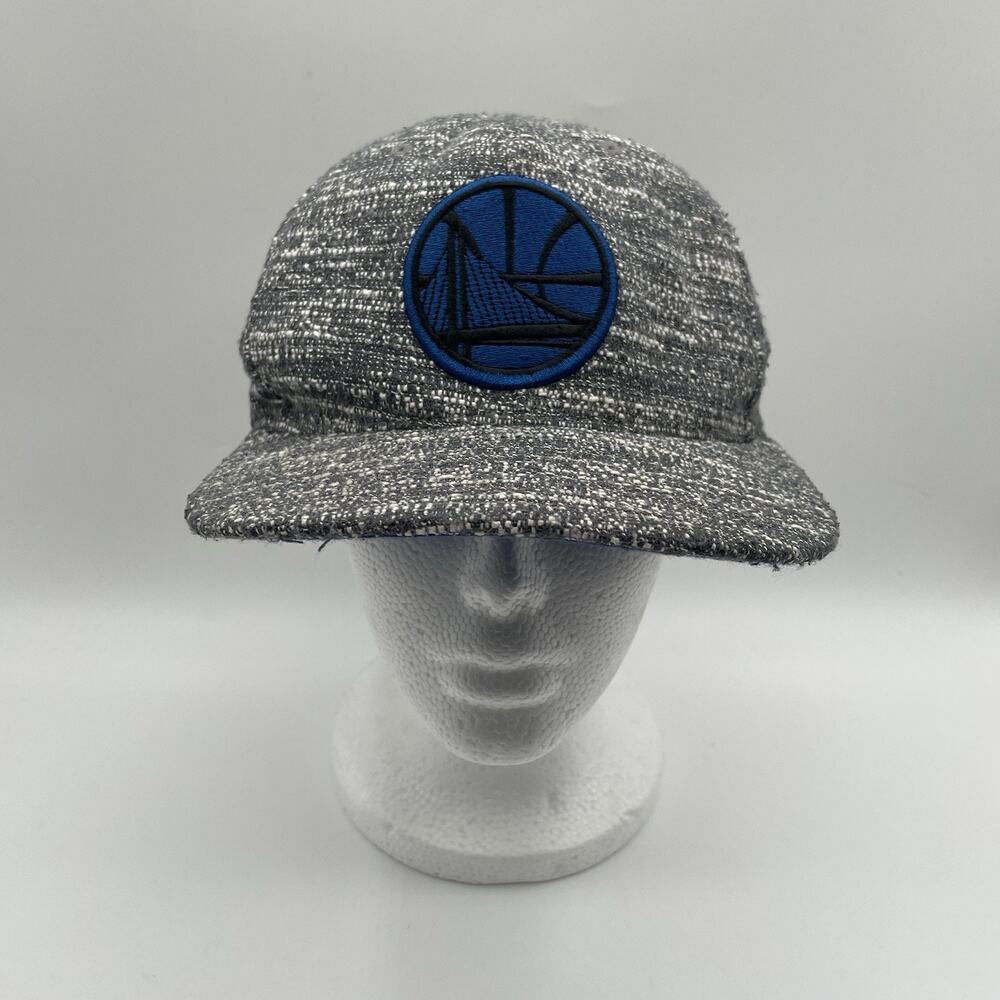 Rare Golden State Warriors Snapback Hat Cap Mitchell Ness Gray Textured
